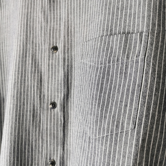 Hudson North Striped Button Down Shirt Large - Picture 3 of 7